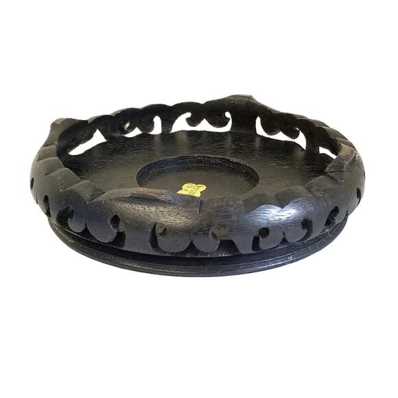 Japanese Porcelain Kangxi Fruit Bowl Blue & White W/ Bird Motifs 10" With Stand - Picture 7 of 8